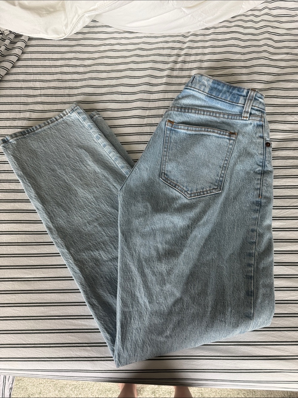 Abercrombie Vintage Straight Light Wash High-Rise Jeans